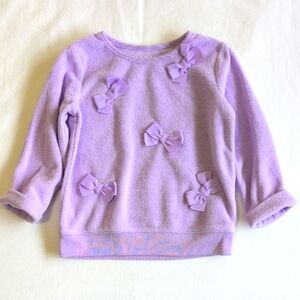 child of mine lavender bow fleece sweatshirt 12 months baby girl
